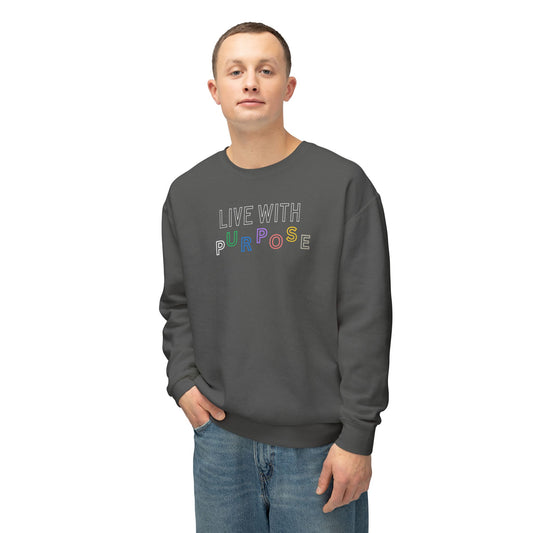 Live with Purpose - Lightweight Crewneck Sweatshirt