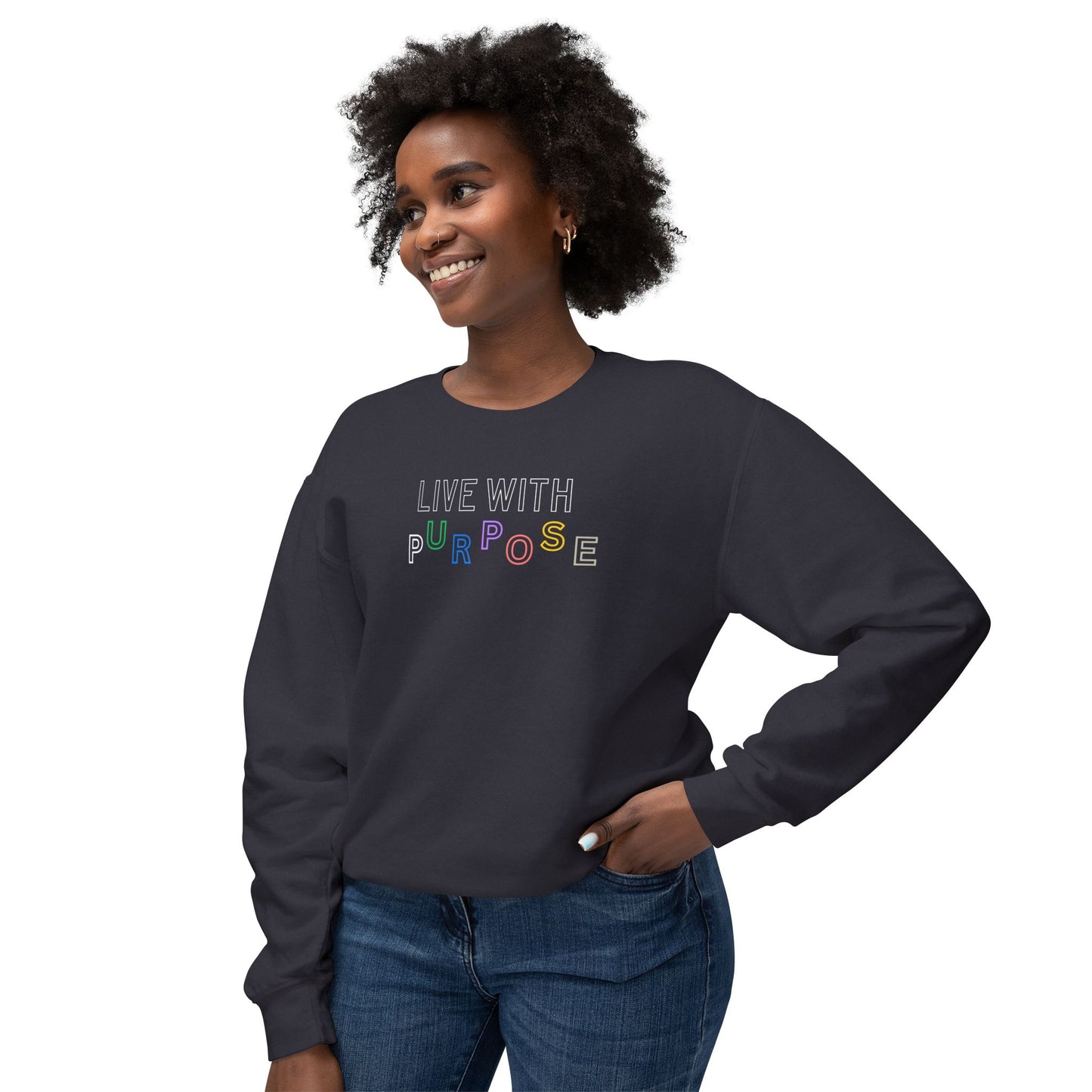 Live with Purpose - Lightweight Crewneck Sweatshirt