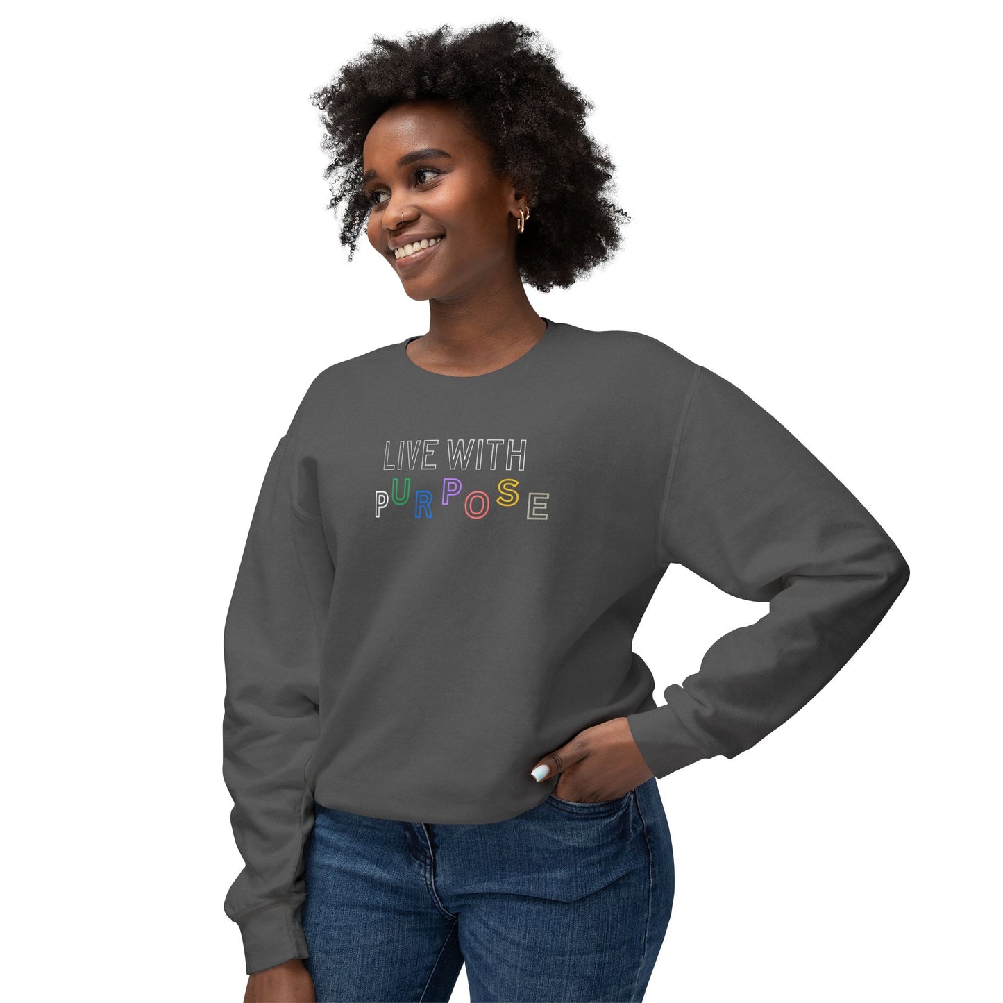 Live with Purpose - Lightweight Crewneck Sweatshirt